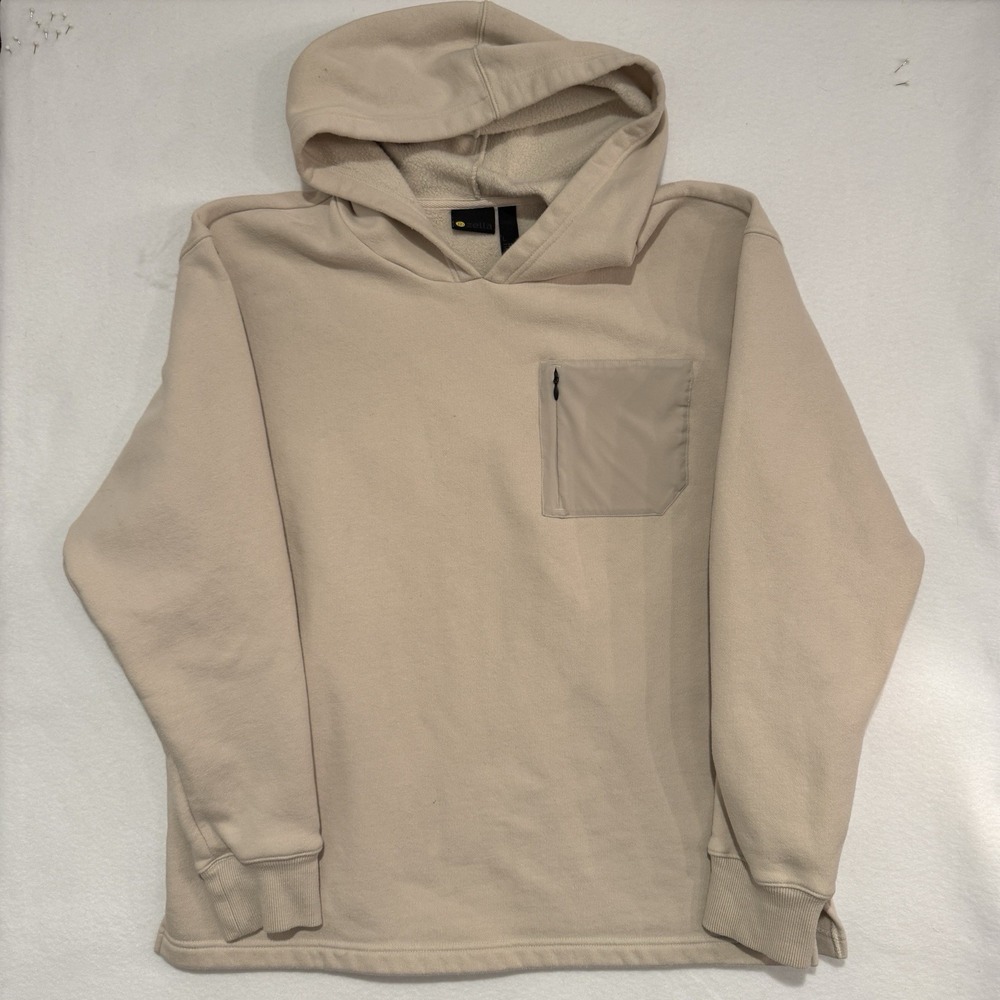 Zella Thermal Performance MEN Top Long Sleeve Top Pocket Sweater Cream‎ Sz L